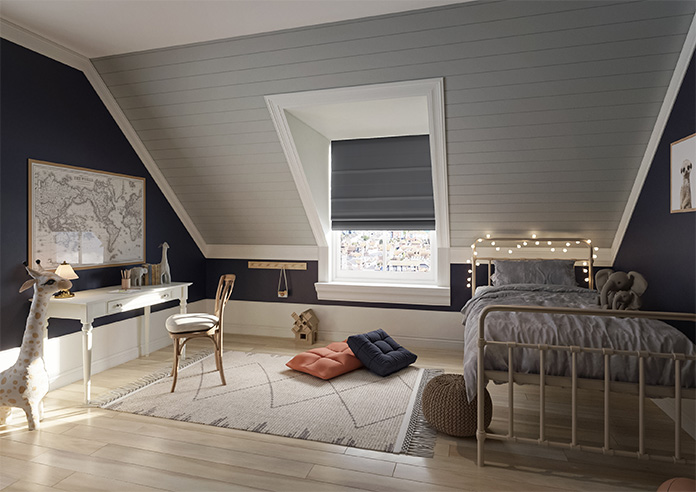 Luxe Velvet, Steel - Twist&Fit Roman Blind - Image 7
